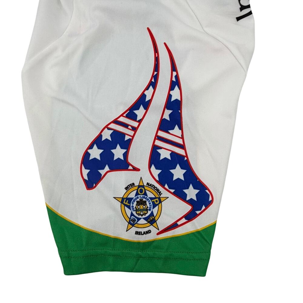 O’Neills Ireland Polo Jersey XL Green White USA Flag Made in Ireland - Picture 5 of 5